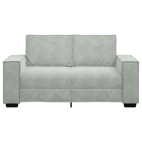 Tweezitsbank 120 cm fluweel lichtgrijs 4