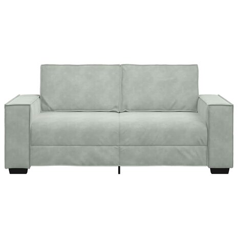 Tweezitsbank 140 cm fluweel lichtgrijs 4