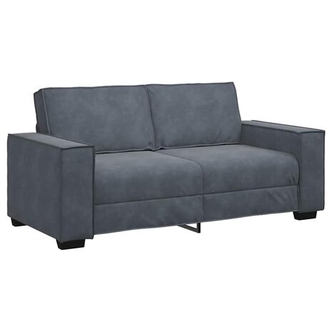 Tweezitsbank 140 cm fluweel donkergrijs 2