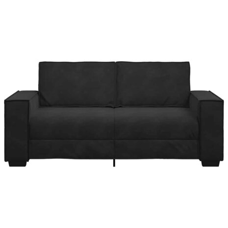 Tweezitsbank 140 cm fluweel zwart 4