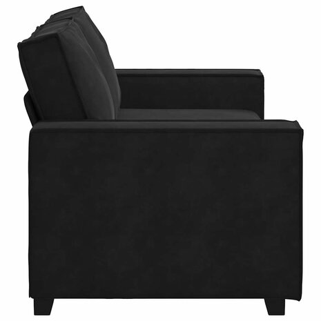 Tweezitsbank 140 cm fluweel zwart 5