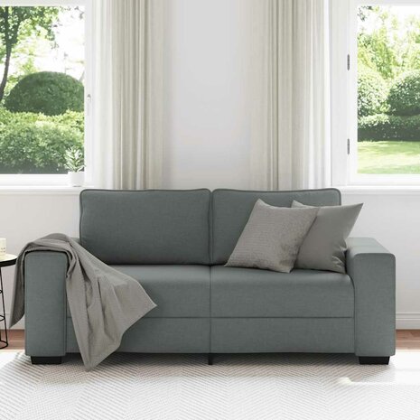 2-zitsbank 140 cm stof donkergrijs 3