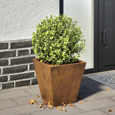 Plantenbak 30x30x30 cm weervast staal 1
