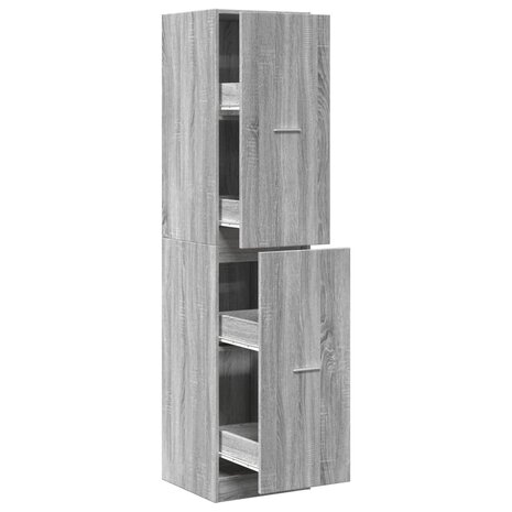 Apothekerskast 40x41x174,5 cm bewerkt hout grijs sonoma eiken 2