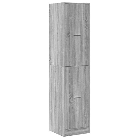 Apothekerskast 40x41x174,5 cm bewerkt hout grijs sonoma eiken 3