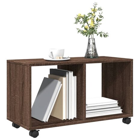 Rolkast 72x33x42,5 cm bewerkt hout bruin eikenkleurig 4