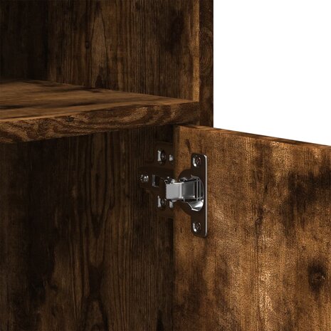 Rolkast 60x48x81 cm bewerkt hout gerookt eikenkleurig 8