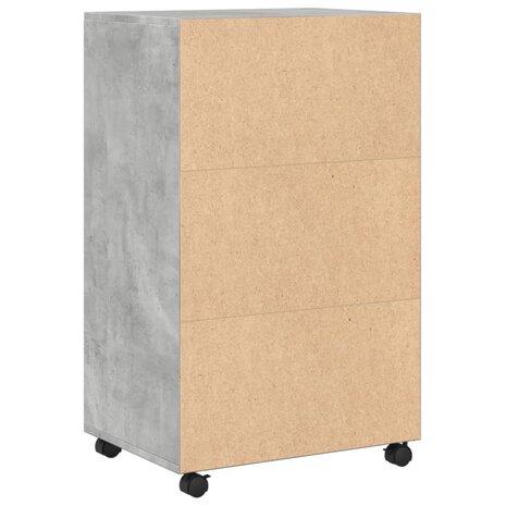 Rolkast 55x40x91 cm bewerkt hout betongrijs 6