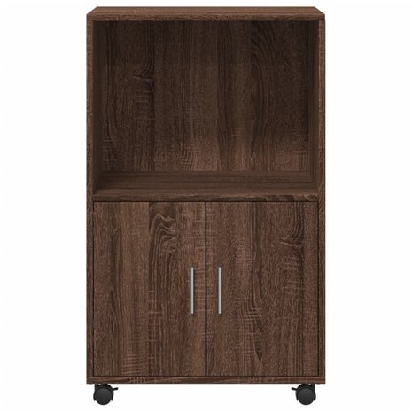 Rolkast 55x40x91 cm bewerkt hout bruin eikenkleurig 4