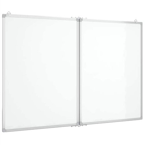 Whiteboard magnetisch inklapbaar 120x100x1,7 cm aluminium 2