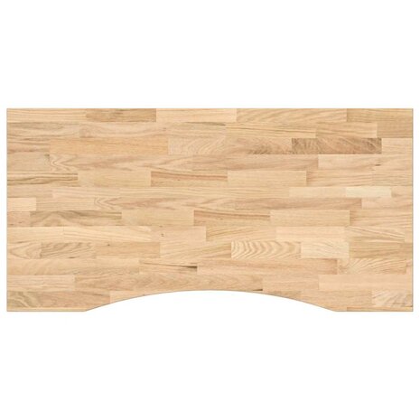 Bureaublad rechthoekig 100x50x2,5 cm onbehandeld eikenhout 2