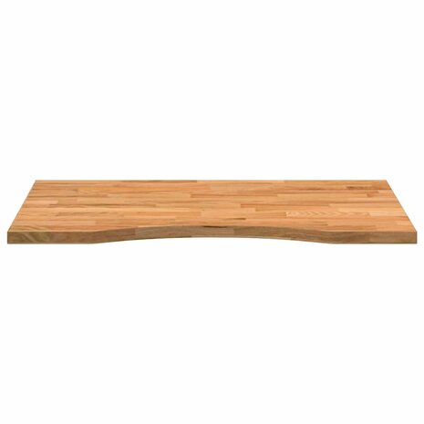 Bureaublad rechthoekig 80x50x2,5cm massief eikenhout lichtbruin 5