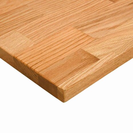 Bureaublad rechthoekig 80x50x2,5cm massief eikenhout lichtbruin 8