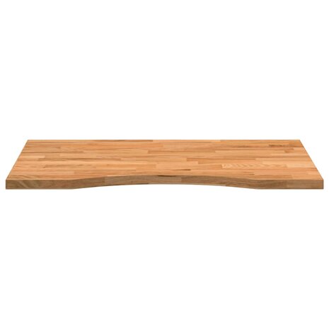 Bureaublad rechthoekig 80x60x2,5cm massief eikenhout lichtbruin 5