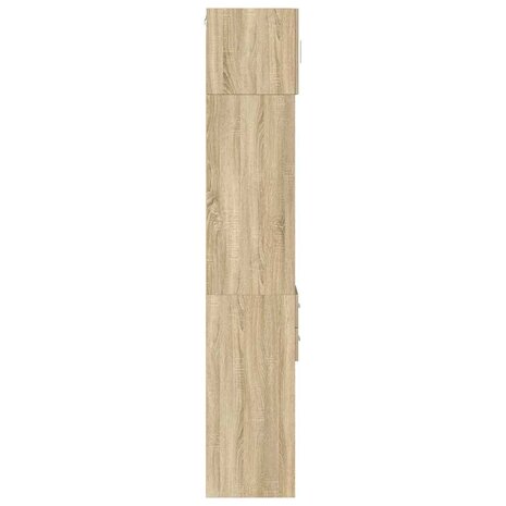 Opbergkast smal 30x42,5x225 cm bewerkt hout sonoma eikenkleurig 7