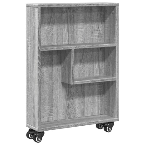 Opbergtrolley smal 48x13x68 cm bewerkt hout grijs sonoma eiken 2
