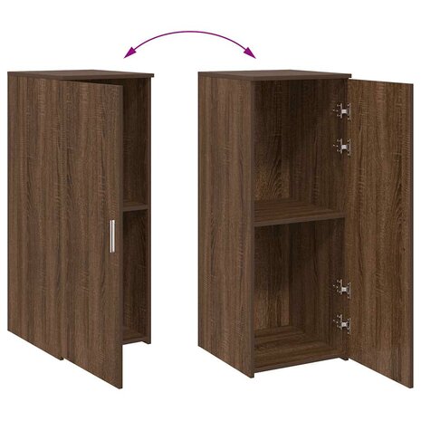 Opbergkast 40x45x103,5 cm bewerkt hout bruin eikenkleurig 8