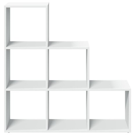 Kamerscherm / boekenkast 3-laags 99x29x99 cm bewerkt hout wit 5