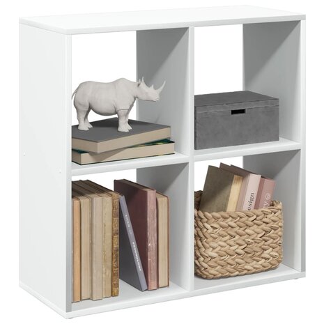 Kamerscherm / boekenkast 69,5x29x69,5 cm bewerkt hout wit 1