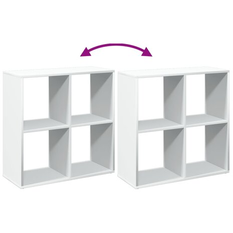 Kamerscherm / boekenkast 69,5x29x69,5 cm bewerkt hout wit 8