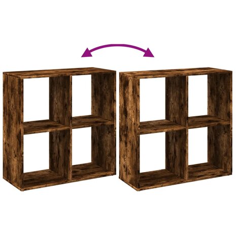 Kamerscherm / boekenkast 69,5x29x69,5 cm hout gerookt eiken 8