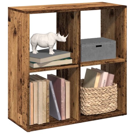 Kamerscherm / boekenkast 69,5x29x69,5 cm hout oud houtkleur 1