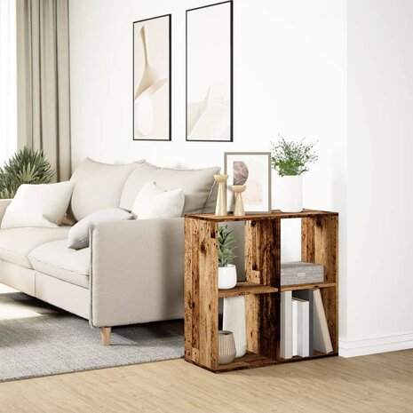 Kamerscherm / boekenkast 69,5x29x69,5 cm hout oud houtkleur 4