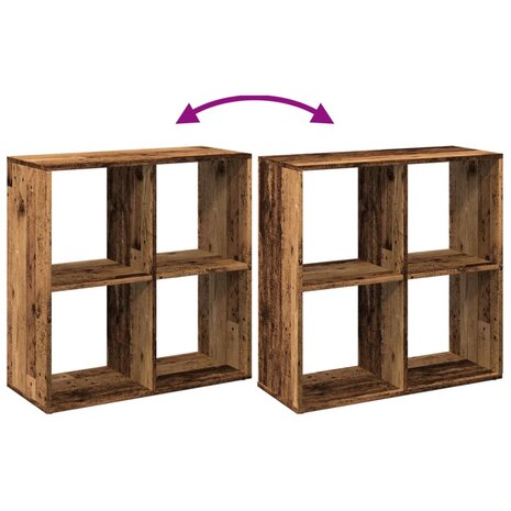 Kamerscherm / boekenkast 69,5x29x69,5 cm hout oud houtkleur 8