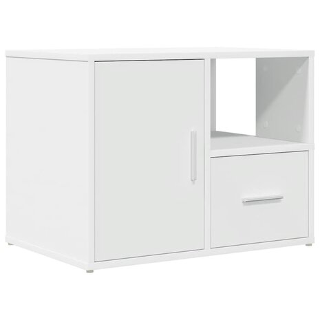 Hoekkast 160x40x45 cm bewerkt hout wit 6