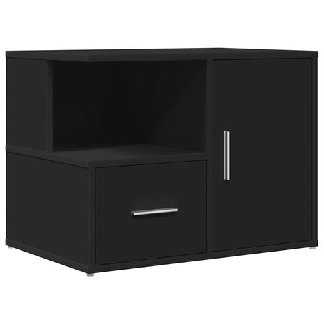 Hoekkast 160x40x45 cm bewerkt hout zwart 8