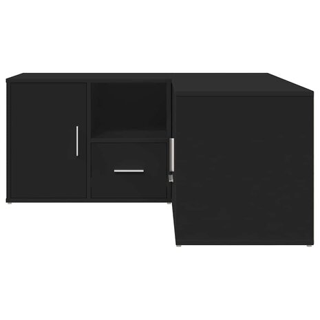 Hoekkast 160x40x45 cm bewerkt hout zwart 9