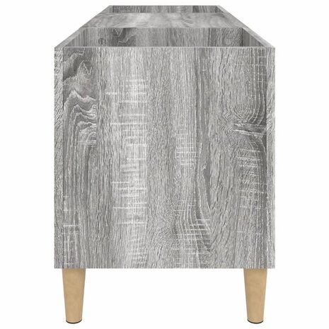 Platenkast 121x38x48 cm bewerkt hout grijs sonoma eikenkleurig 6