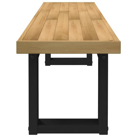 Eetbank NOAIN U-vormige poten 180x40x45 cm massief hout 4