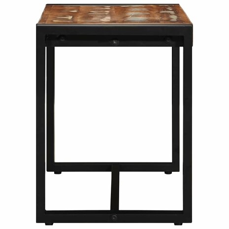 Bank 80x35x45 cm massief gerecycled hout meerkleurig 5