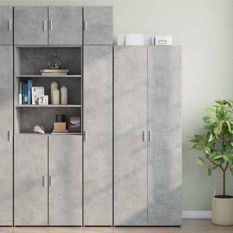 Wandkast 30x42,5x40 cm bewerkt hout betongrijs 3