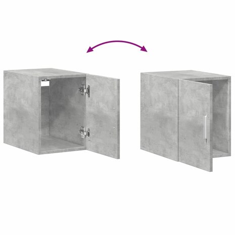 Wandkast 30x42,5x40 cm bewerkt hout betongrijs 7
