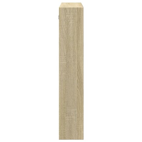 Wandkast 80x15x80 cm bewerkt hout sonoma eikenkleurig 5