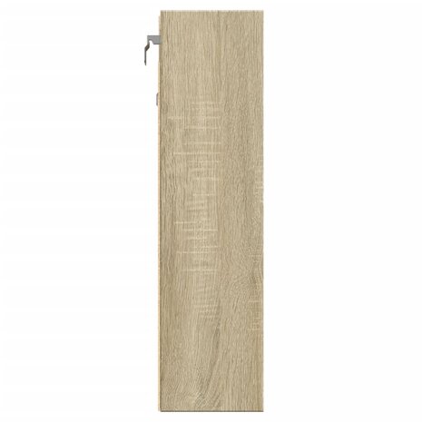Vitrinekast 100x15x58 cm bewerkt hout sonoma eikenkleurig 5