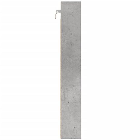 Vitrinekast 100x8,5x58 cm bewerkt hout betongrijs 5