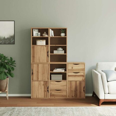 Bijzetkasten 5 st "ODDA" 40x24x79 cm massief grenenhout 3