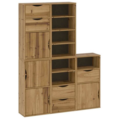 Bijzetkasten 5 st "ODDA" 40x24x79 cm massief grenenhout 2