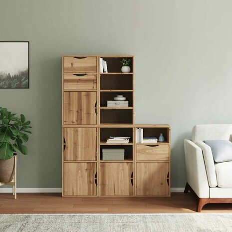 Bijzetkasten 5 st "ODDA" 40x24x79 cm massief grenenhout 3