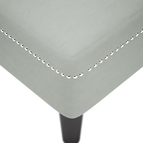 Chaise longue met kussen & rechterarmleuning fluweel lichtgrijs 7