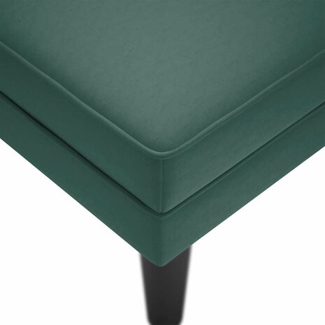Chaise longue met kussen&rechterarmleuning fluweel donkergroen 7