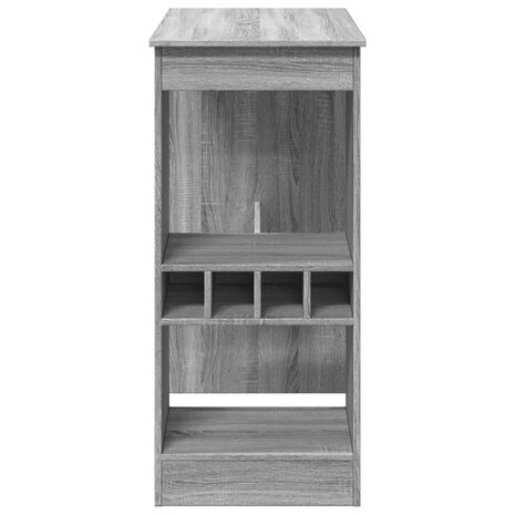 Bartafel met rekken 90x47,5x103,5 cm bewerkt hout grijs sonoma 5