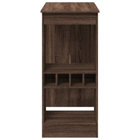 Bartafel met rekken 90x47,5x103,5 cm bewerkt hout bruin eiken 5