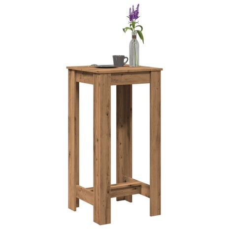 Bartafel 51x50x103,5 cm bewerkt hout artisanaal eikenkleurig 1