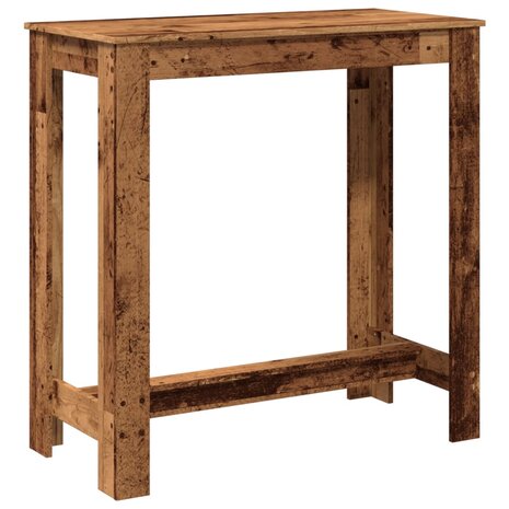 Bartafel 102x50x103,5 cm bewerkt hout oud houtkleurig 2