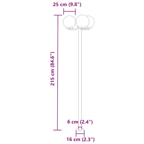 Vloerlamp voor buiten 2 st 215 cm roestvrij staal zilverkleurig 7
