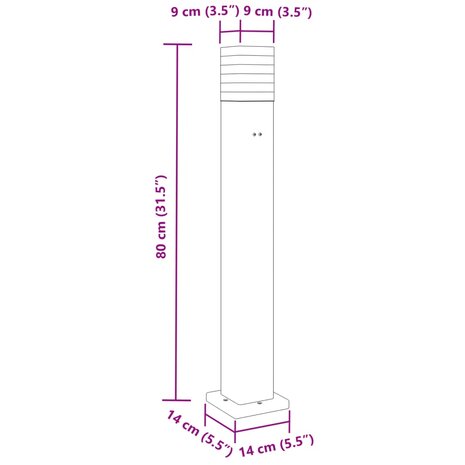 Vloerlamp voor buiten met stopcontact 80 cm aluminium zwart 7